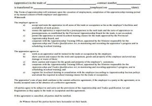 Apprenticeship Contract Of Employment Template 7 Apprenticeship Agreement form Samples Free Sample