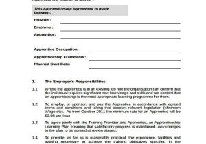 Apprenticeship Contract Of Employment Template How to Make An Apprenticeship Contract Agreement Free