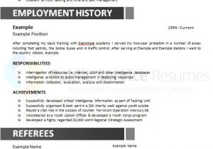 Aps Job Application Resume Government Resume Example Public Service Resumes Free