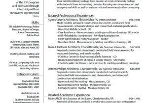Architecture Student Resume Career Services at the University Of Pennsylvania