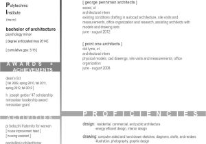 Architecture Student Resume Resume format Resume format for Architecture Students
