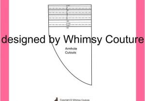 Armhole Template for Pillowcase Dress Whimsy Couture Pillowcase or Peasant Armhole Cutout
