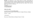 Articles On Cover Letters Sample Cover Letter for Journal Article Submission