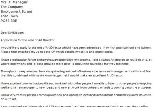 Artist Cover Letter to Gallery Sample Art Director Cover Letter Example Icover org Uk