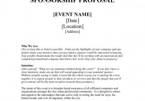Artist Sponsorship Proposal Template Sponsorship Proposal