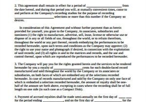 Artists Contract Template 10 Artist Agreement Contract Samples Word Pdf Pages