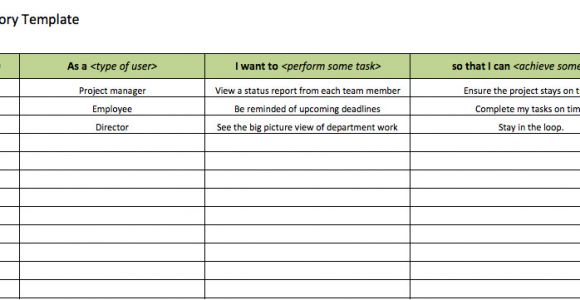 As A User I Want User Story Template Free Agile Project Management Templates In Excel