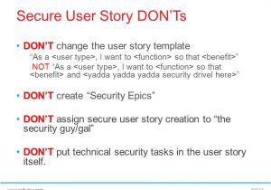 As A User I Want User Story Template Reduce Security Risk In Your Development Ppt Video