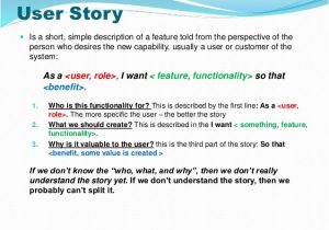 As A User I Want User Story Template Strategies to Split User Stories