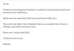 Ask for Review Email Template How to Get More 5 Star Online Reviews for Your Business