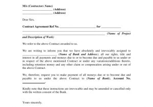 Assignment Of Construction Contract Template Notice Of assignment