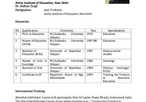 Assistant Professor Sample Resume Resume for assistant Professor Http Resumesdesign Com