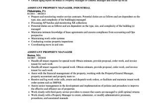Assistant Property Manager Resume Sample assistant Property Manager Resume Samples Velvet Jobs