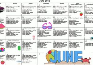 Assisted Living Activity Calendar Template Activity Calendar for assisted Living Printable Calendar