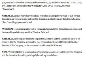 Associate Dentist Contract Template Uk Executive Employment Agreement Executive Employment