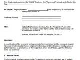 At Will Employment Contract Template Sample Employment Agreement 16 Documents In Pdf Word