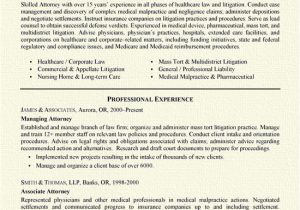 Attorney Resume Samples Healthcare attorney Resume Example
