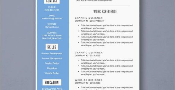 Attractive Resume format Word attractive Word Resume Template with Blue Sidebar Design