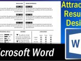 Attractive Resume format Word Single Page Resume format In Word Microsoft Word
