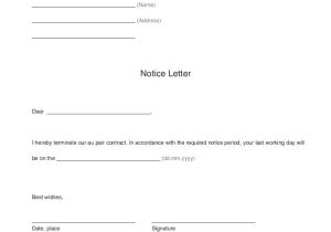 Au Pair Contract Template 26 Contract Termination Letter Samples Templates Free