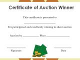 Auction Certificate Templates Free Silent Auction Certificates 18 Official and Beautiful
