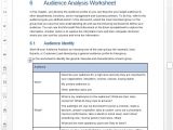 Audience Profile Template Audience Analysis Template 30 Pg Ms Word Excel Spreadsheet