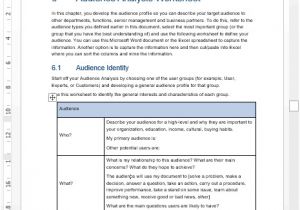 Audience Profile Template Audience Analysis Template 30 Pg Ms Word Excel Spreadsheet