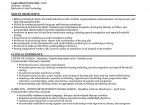 Audiology Cover Letter Audiology Clinical assistant Resume Template Premium