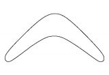 Australian Boomerang Template Boomerang Pattern Use the Printable Outline for Crafts