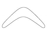 Australian Boomerang Template Boomerang Pattern Use the Printable Outline for Crafts