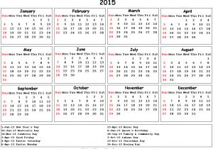 Australian Calendar Template 2015 2015 Calendar Printable Calendar 2015 Calendar In
