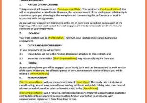 Australian Employment Contract Template 6 Employment Agreement Template Australia Purchase