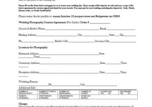 Australian Photography Contract Template 5 Free Wedding Photography Contract Templates