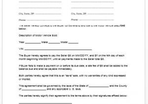 Auto Finance Contract Template Loan Agreement Template Microsoft Word Templates Car