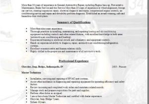 Auto Mechanic Resume Template Mechanic Auto Resume Occupational Examples Samples Free