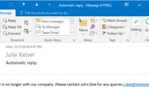 Auto Reply Email Template No Longer with Company How to Manage Auto Replies for Retired or Dismissed Employees
