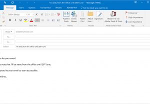 Auto Response Email Template How to Send An Automatic Email Reply In Outlook Hostpapa