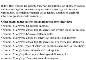 Automation Engineer Resume top 8 Automation Engineer Resume Samples