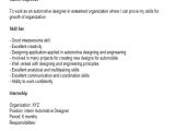Automobile Engineer Resume 51 Resume format Samples