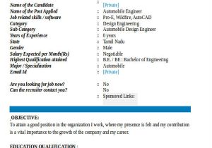 Automobile Fresher Resume format 55 Engineering Resume Samples Pdf Doc Free Premium