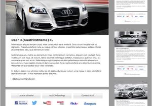 Automotive Email Templates Audi Branded Automotive Dealership Email Newsletter On Behance