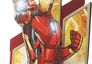 Avengers Happy Birthday Card Template Amazon Com Pop Up Birthday Card Iron Man Birthday Card