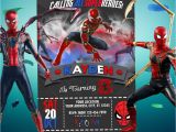 Avengers Happy Birthday Card Template Spiderman Avengers Invitation for Birthday Party Spider Man