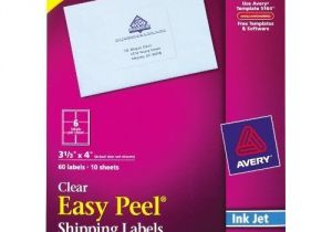 Avery 1 2 X 1 3 4 Label Template Avery Clear Easy Peel Shipping Labels for Inkjet Printers