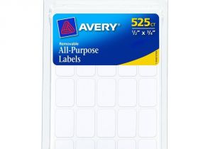 Avery 1 2 X 1 3 4 Template 525 Removable Self Adhesive Labels 1 2 Quot X3 4 Quot Small White