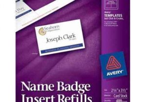 Avery 1 2 X 1 3 4 Template Avery Name Badge Insert Refills 2 1 4 Quot X 3 1 2 Quot 8up 50