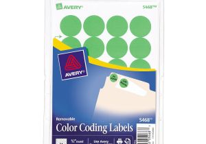 Avery 1.5 Inch Round Labels Template Avery Neon Green Color Coding Labels 5468 3 4 Quot Round