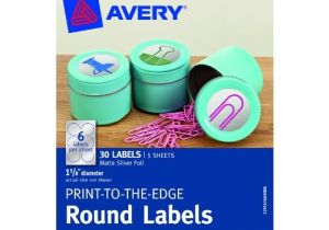Avery 1 Inch Round Labels Template Avery Print to the Edge Round Labels Matte Silver Foil