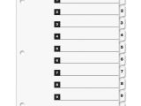 Avery 10 Tab Divider Template Cardinal Onestep Printable Table Of Contents and Dividers