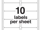 Avery 2×4 Label Template Avery 10 Labels Per Sheet Template Ondy Spreadsheet